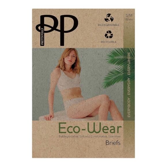 Pretty Polly NIP Eco Wear Sustainable Seamfree Basic Briefs Panty Cinnamon SM - Picture 5 of 14